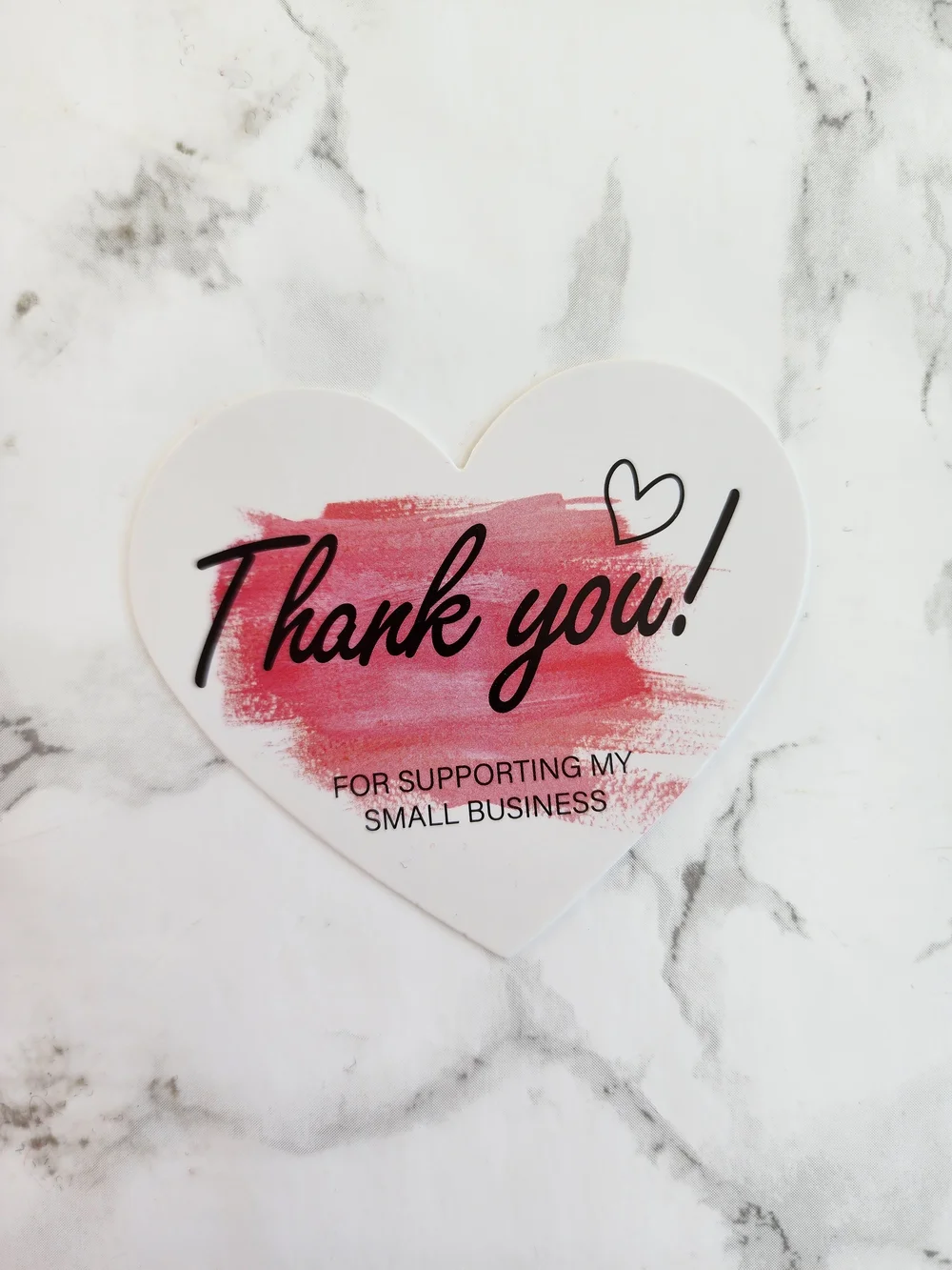 60 Assorted Heart-Shaped Thank You Cards